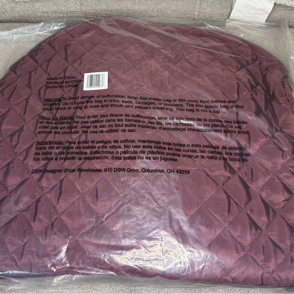 Quilted Burgundy Women's Bag - Picture 7 of 7